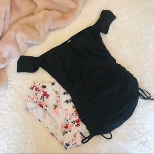 NWOT Off The Shoulder Top W/ Floral Bottoms